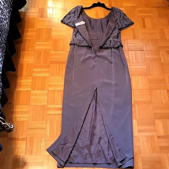 SALE! SHOWSTOPPER Sequined Silver Gown & Jacket! Mon Cheri Bridals, 10 - Picture 10 of 16